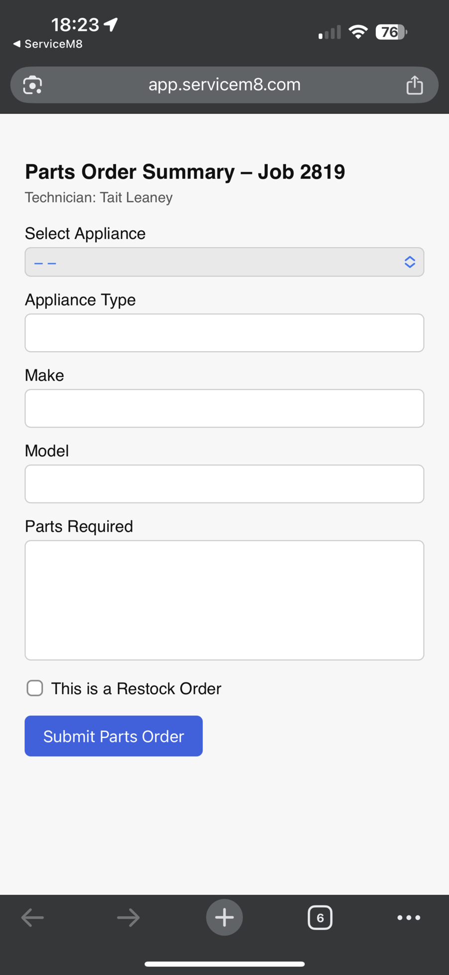 Example App display